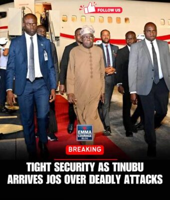 Plateau Tragedy: Tinubu Lands In Jos On Condolence Visit