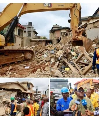 Ogun Building Collapse: Death Toll Climbs To 3 As Lagos Joins Rescue Efforts